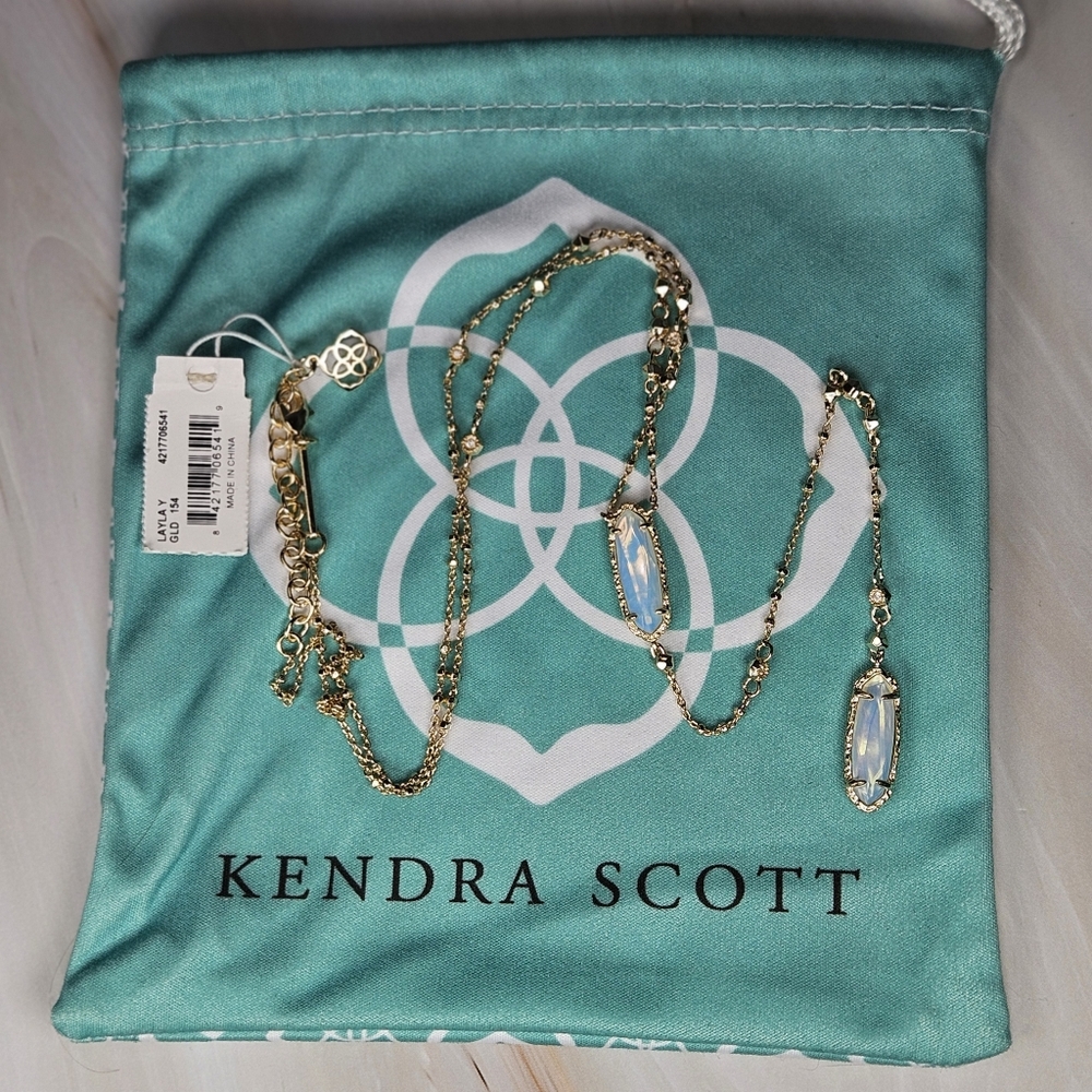 NWT Kendra Scott Gold Layla Y Necklace